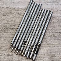 Пробойники для кожи диаметр 0,5-3,5 мм Набор 10 шт  - купить для кожевенного хобби