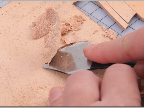 Нож шпальтовочный (скребок для мездры) закругленный  NS-2131 - фото товара фото 2