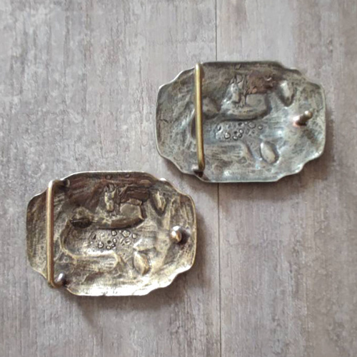 Пряжка для ремня декоративная, с шипом 38 мм Лев фото 2