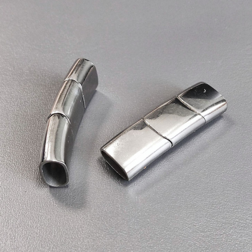 Замок 12х6 мм для плоских браслетов Сталь Трехсекционная фото 2