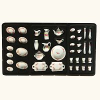 Фарфоровый сервиз для кукол Большой 40 предметов  - купить для кожевенного хобби