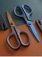 Ножницы для кожи с титановым покрытием 17,5 см Япония