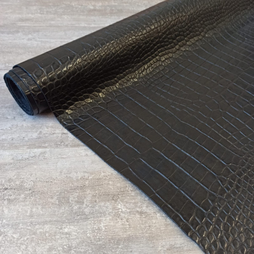 Кожа Кайман 1,1 мм Черный Турция фото 2