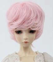 Парик для кукол Стрижка с челкой FBE095A цвет розовый размер А  - купить для кожевенного хобби