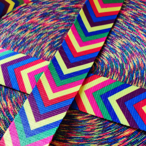 Лента ременная стропа 38 мм Летние полоски  L-JUN13 - фото товара