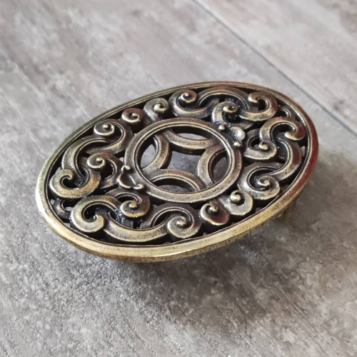 Пряжка для ремня с шипом декоративная 38 мм Рубаи  PR РК998 - фото товара фото 4