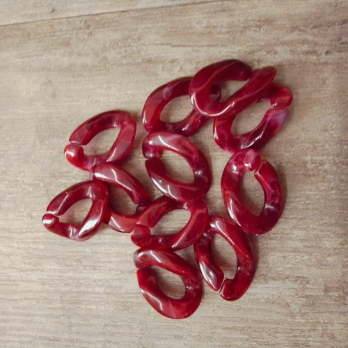 Звенья пластиковые 21 х 30 мм для цепочек  фото 2