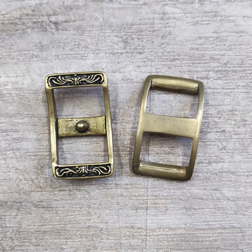 Пряжка декоративная с шипом 17 мм латунь  PR D-17 - фото товара фото 2