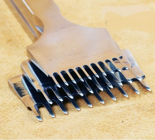 Пробойники строчные ромбовидные 3-6 мм полированная сталь Набор 1+2+5+10 фото 4