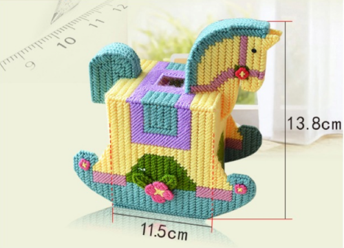 Набор для объемной вышивки Салфетница Лошадка для детской комнаты  3D SJ-A061 - фото товара фото 7