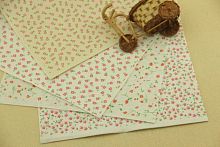 Фетр жесткий 1 мм 30х30 см принт Маленькие цветочки