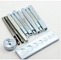 Инструмент ручной для установки кнопок 11 предметов   - купить для кожевенного хобби