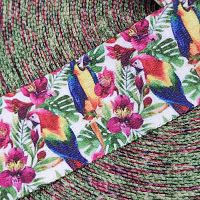 Лента ременная стропа 38 мм Попугаи п/э  - купить для кожевенного хобби