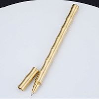 Корпус для ручки Бамбук, Латунь матовая  - купить для кожевенного хобби