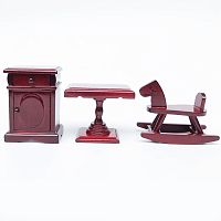 Мебель для кукол из &quot;красного дерева &quot;.  Миниатюра 1:12