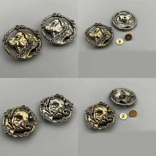 Кончо для кожаных изделий 30 мм Зодиак Животные Латунь фото 7