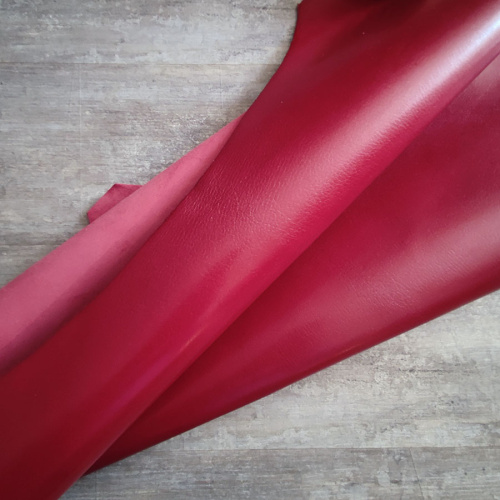 Кожа козы (шевро) 1,0 мм Темно-красный Falco Pellami Италия фото 4