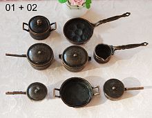 Наборы медной посуды для кукол