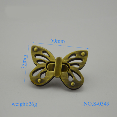 Застежка декоративная для сумки Бабочка S-0349 фото 2