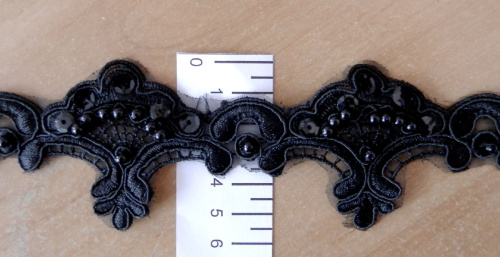 Тесьма декоративная с бусинами Черная | Галерея фото | Pava.pro фото 2 Тесьма декоративная с бусинами Черная TDB 002 - фото товара фото 2