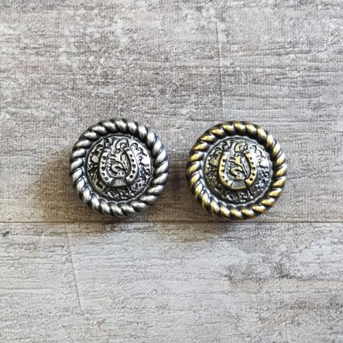 Кончо для кожаных изделий 25 мм Подкова латунь Кончо для кожаных изделий 25 мм Подкова латунь