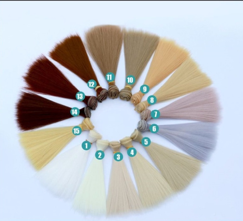 Трессы для кукол 15 см Прямые BJD фото 5 Трессы для кукол 15 см Прямые BJD фото 5