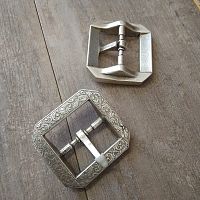 Пряжка 38 мм стальная декоративная арт. G67   - купить для кожевенного хобби