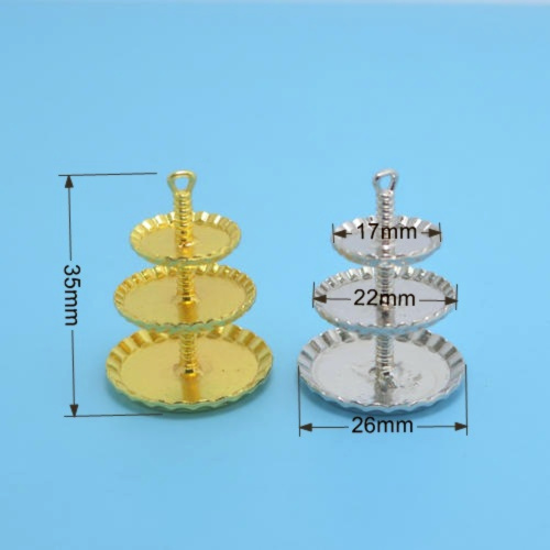 Блюдо для кукол десертное трехуровневое фото 6