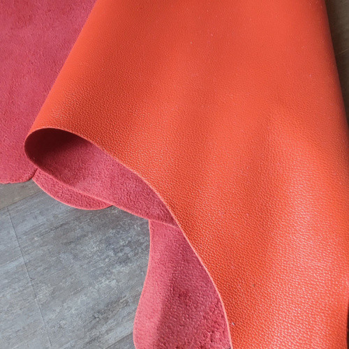 Кожа Сафьяно 1,3-1,5 мм Мандарин Италия фото 2