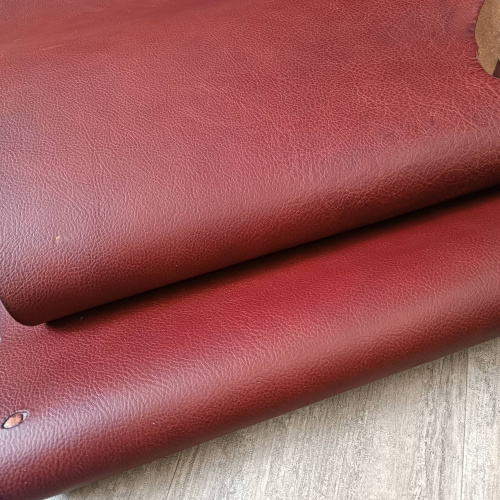 Кожа Пола 1,3 мм растит. дубл. Гранат Azzurro Италия фото 3