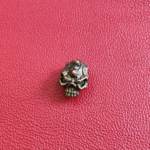 Кончо для кожаных изделий 13 мм Череп малый латунь  KM GL2 - фото товара фото 2