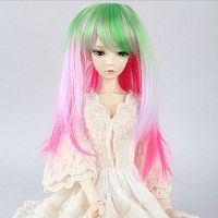 Парик для кукол средней длины FBE182А поликолор размер А  - купить для кожевенного хобби