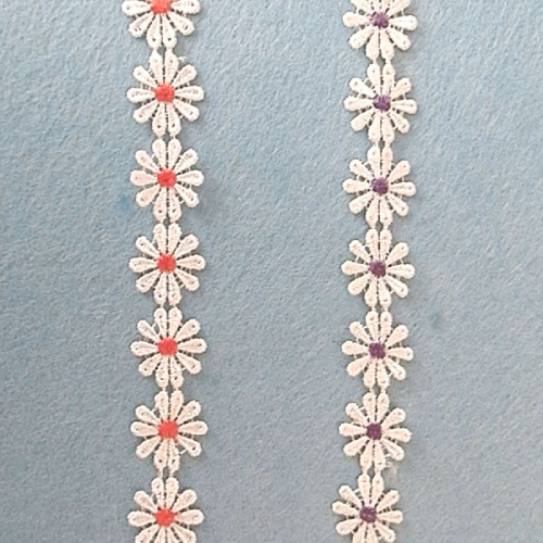 Тесьма кружевная Ромашки 20 мм пэ Тесьма кружевная Ромашки 20 мм пэ