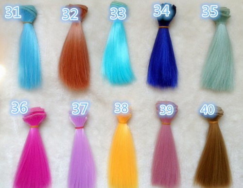 Трессы для кукол 25 см Прямые фото 2