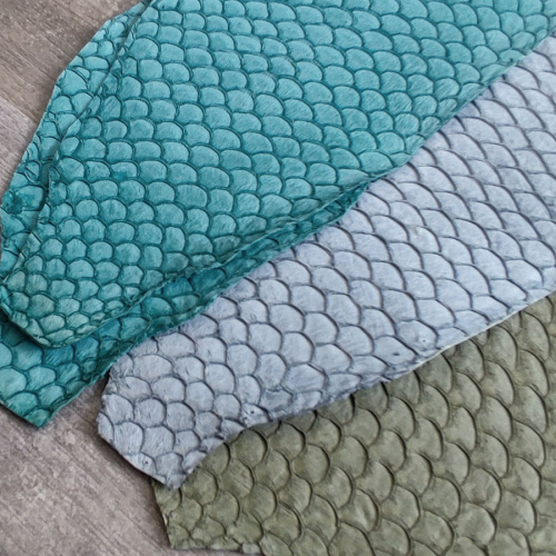 Кожа рыбы 0,7 мм Карп матовый 9*22 см фото 5