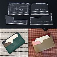 Шаблоны-лекала для картхолдера Медведь AAB-374  - купить для кожевенного хобби