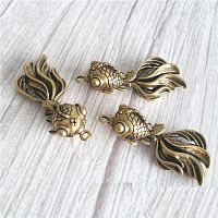 Подвеска латунная Рыбка  - купить для кожевенного хобби