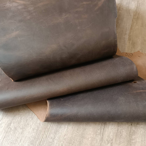 Кожа Пола 1,2-1,4 мм растит. дубл. Коричневый Италия фото 2