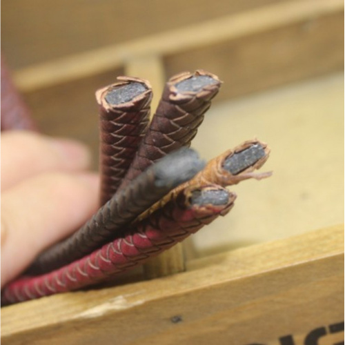 Шнур кожаный плоский плетеный 8х4 мм 20 см фото 3