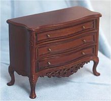 Миниатюра для кукол Комод с 3 ящиками Орех  - купить для кожевенного хобби