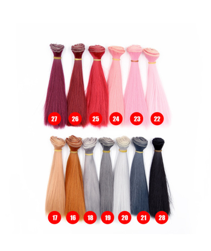 Трессы для кукол 25 см Прямые BJD фото 4