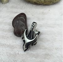 Концевик на два шнура 10х5 мм Викинг Сталь  - купить для кожевенного хобби