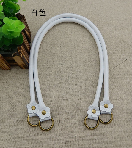 Ручки для сумки кожаные с цветочком 50 см фото 4