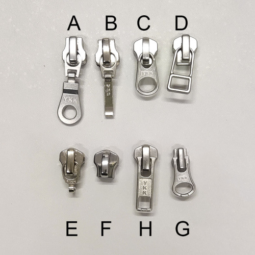 Бегунок, зажимы, ограничители для молнии №5 YKK серебро фото 2