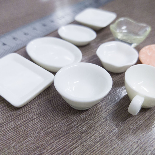 Белая посуда для кукол поштучно Масштаб 1:12 и 1:6 фото 5