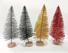 Елочки блестящие 13 см для кукольного дома