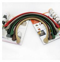 Ручки для сумки укрепленные 60 см эко-кожа Красные