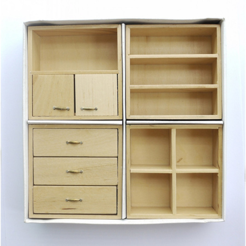 Стенка модульная для кукол Белый/Естественный фото 4