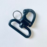 Карабин металлический 32 мм черный арт. 5177  - купить для кожевенного хобби