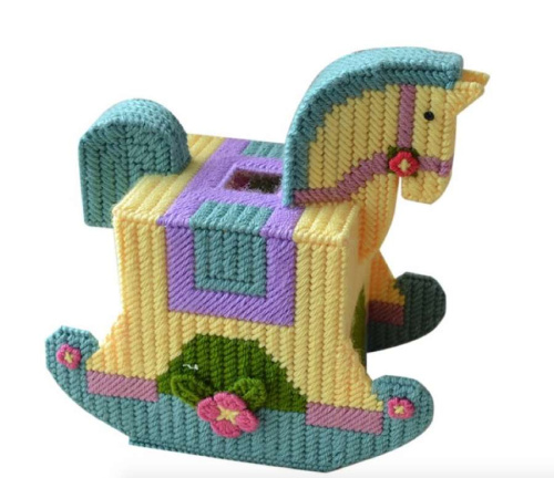 Набор для объемной вышивки Салфетница Лошадка для детской комнаты   - фото товара